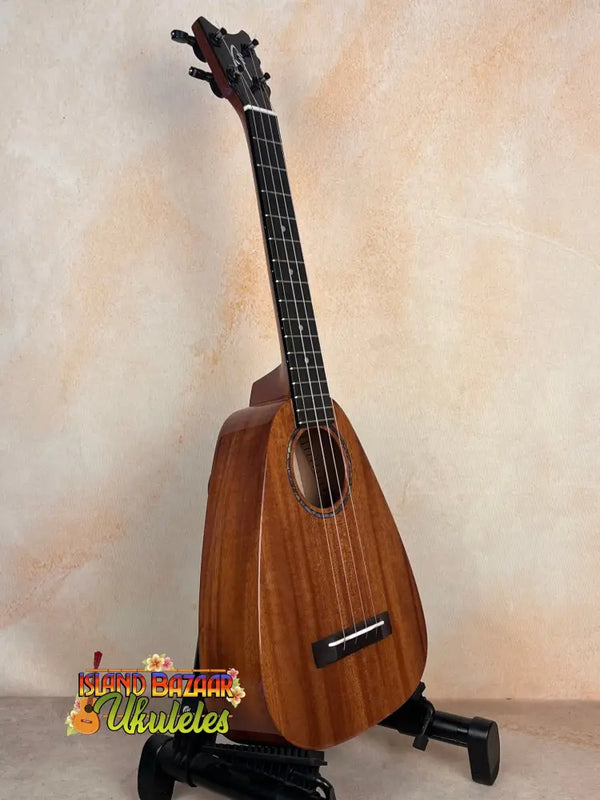 Pineapple-shaped ukulele with wood body and black pegs, Pepe Romero TTM-23032 Tiny Tenor