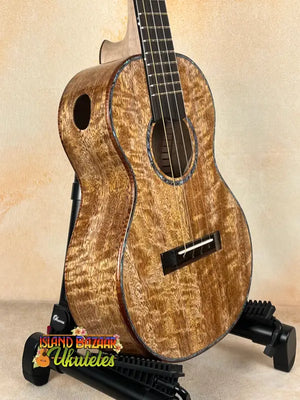 Wooden Phil Henderson Custom PCH Tenor Ukulele with side sound hole in solid mango