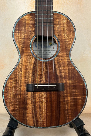 Phil Henderson Ukuleles: “Chocolate Thunder” Solid Koa Tenor w/Abalone - Island Bazaar Ukes