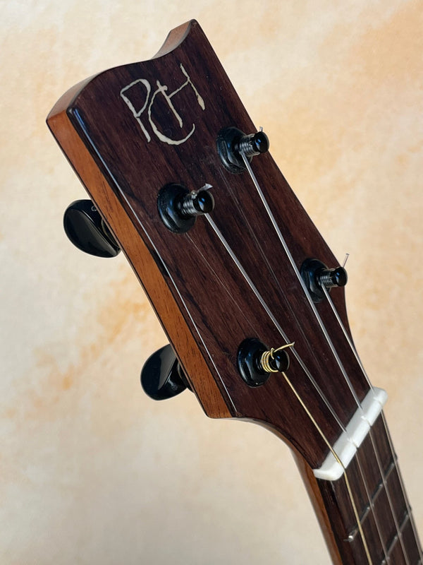 Phil Henderson Ukuleles: “Chocolate Thunder” Solid Koa Tenor w/Abalone - Island Bazaar Ukes