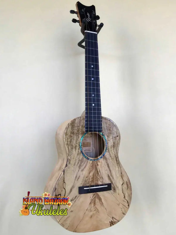 Spalted Maple Ukulele with Dark Fretboard in Romero Creations Grand Tenor with Case