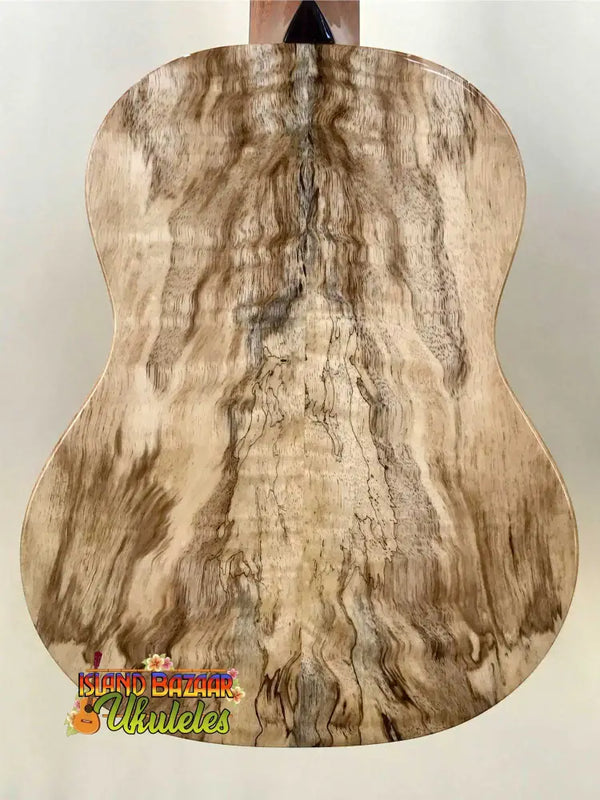 Acoustic guitar back panel of Spalted Maple in Romero Creations Grand Tenor Ukulele