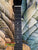 Guitar neck with frets and tropical leaves on Romero Creations Spalted Mango Tenor Ukulele