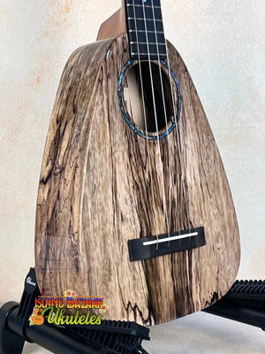 Romero Creations Tiny Tenor Ukulele in Spalted Mango showcasing unique wood grain patterns