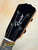 Guitar headstock with Romero logo on Romero RC-R-MG Tenor Ukulele in Spalted Mango signature