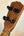 Guitar headstock with black tuning pegs on Romero RC-R-MG Tenor Ukulele in Spalted Mango Signature