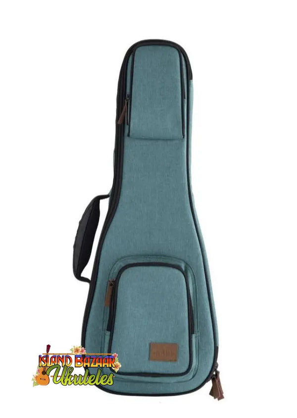 Teal padded gig bag for Kala Tenor Ukulele from Sonoma Coast Collection with black trim