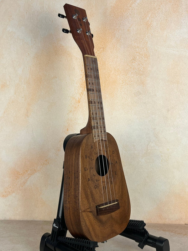 TYDE Edukate Lazer Engraved Pineapple Soprano Ukulele - Pre - Owned - Island Bazaar Ukes