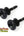Two black Phillips-head screws for Ukulele High Quality Metal Strap Buttons