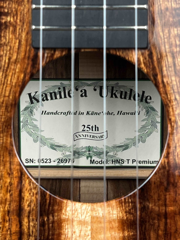 Beautiful Kanile'a Honus Tenor Ukulele Premium HNS-T-PREM w/ Bag - Island Bazaar Ukes