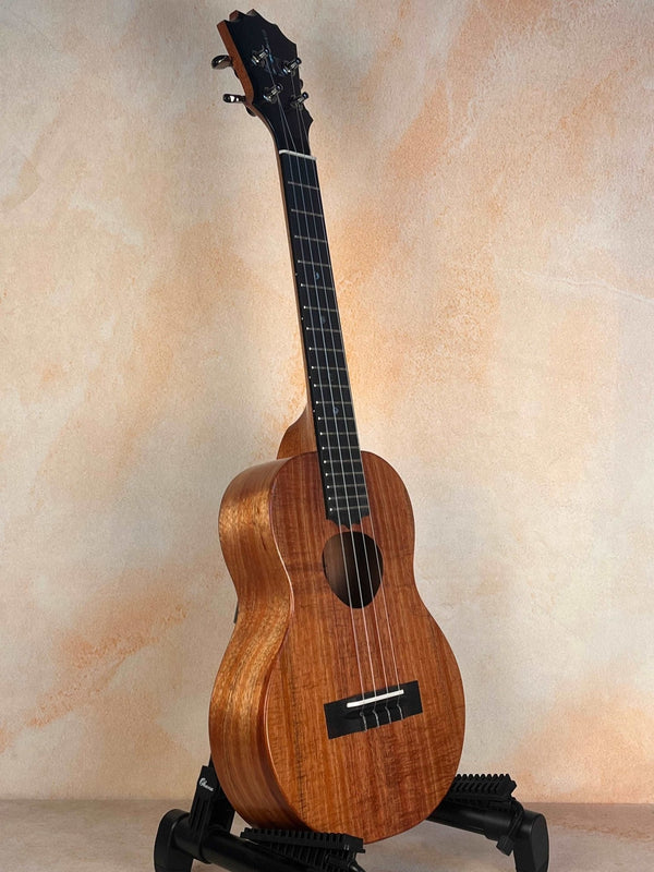 Cool KoAloha Royal Pikake Tenor Ukulele KTM-10RP Satin-Finish Koa - Island Bazaar Ukes