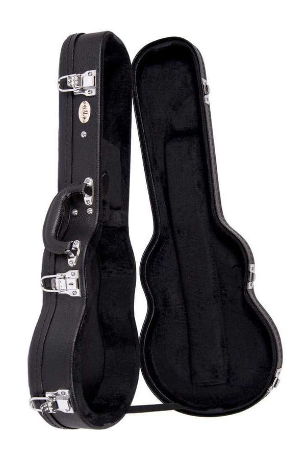 Kala Archtop Concert Ukulele Case in Black with Plush Interior - Island Bazaar Ukes