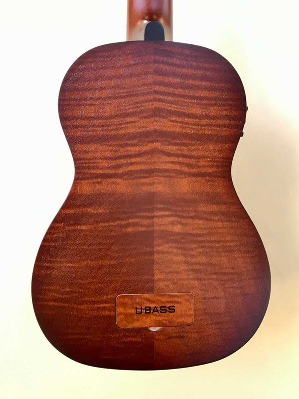 Kala EM-FS U-Bass Ukulele Exotic Mahogany Acoustic-Electric w/ Case - Island Bazaar Ukes