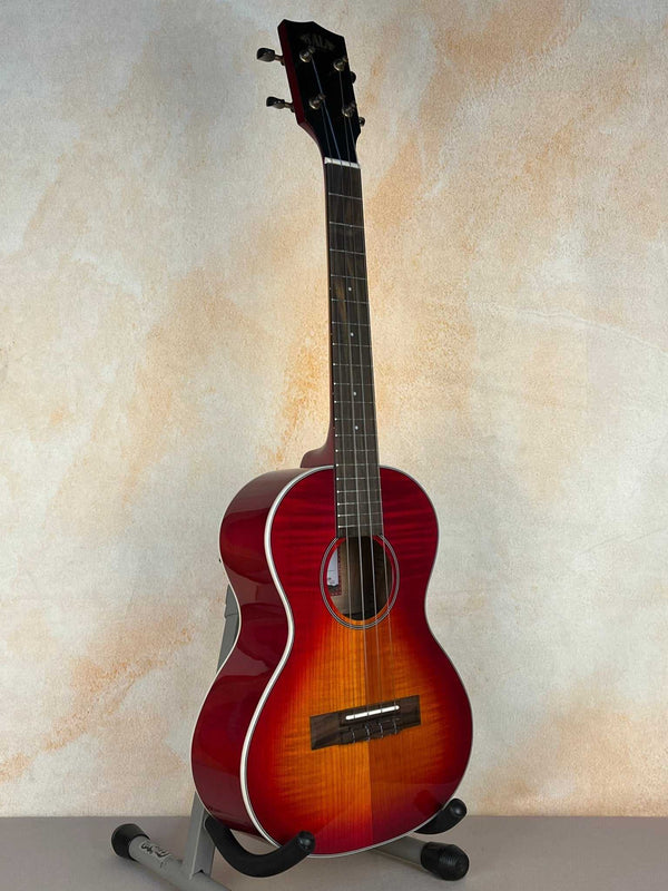 Kala KA-FMCB-T Gloss Flame Maple Cherry Burst Tenor Ukulele - Island Bazaar Ukes