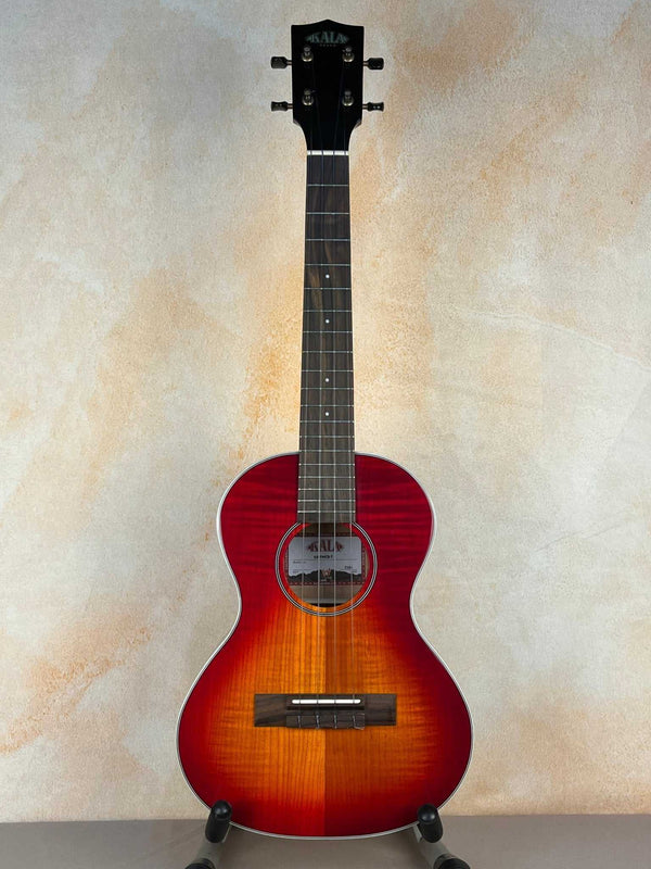 Kala KA-FMCB-T Gloss Flame Maple Cherry Burst Tenor Ukulele - Island Bazaar Ukes