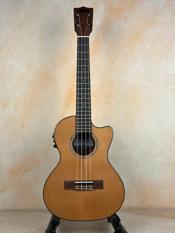 Kala KA-SCAC-T-CE Tenor Ukulele Cedar & Acacia Tenor Cutaway & EQ - Island Bazaar Ukes