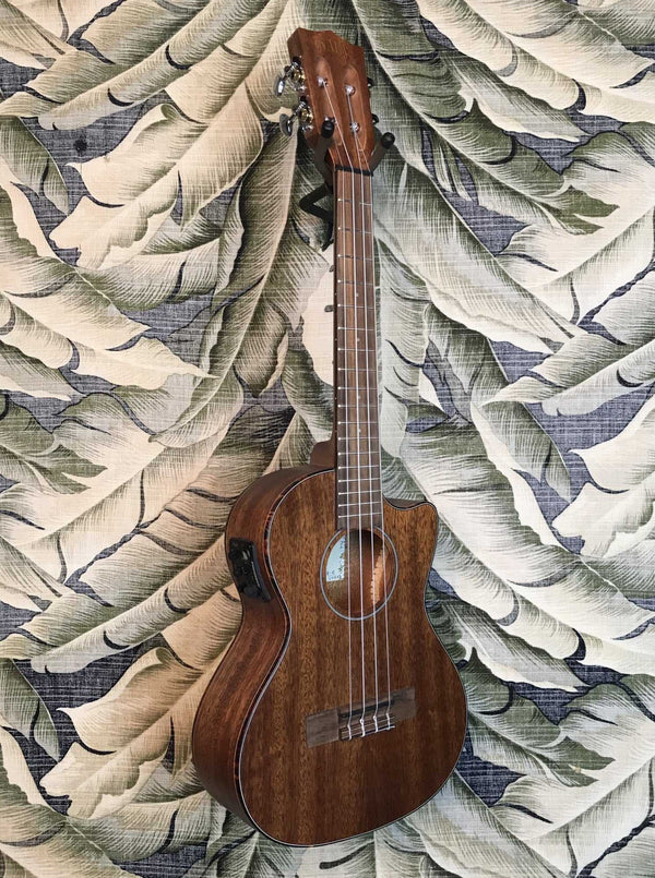 Kala Mahogany Tenor Cutaway Ukulele w/EQ Model KA-SMHTE-C - Island Bazaar Ukes