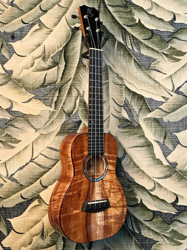 Kanile'a Concert Ukulele Curly Hawaiian Premium Koa & Case - Island Bazaar Ukes