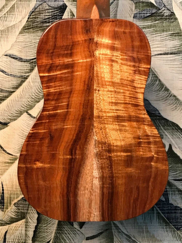 Kanile'a Concert Ukulele Curly Hawaiian Premium Koa & Case - Island Bazaar Ukes