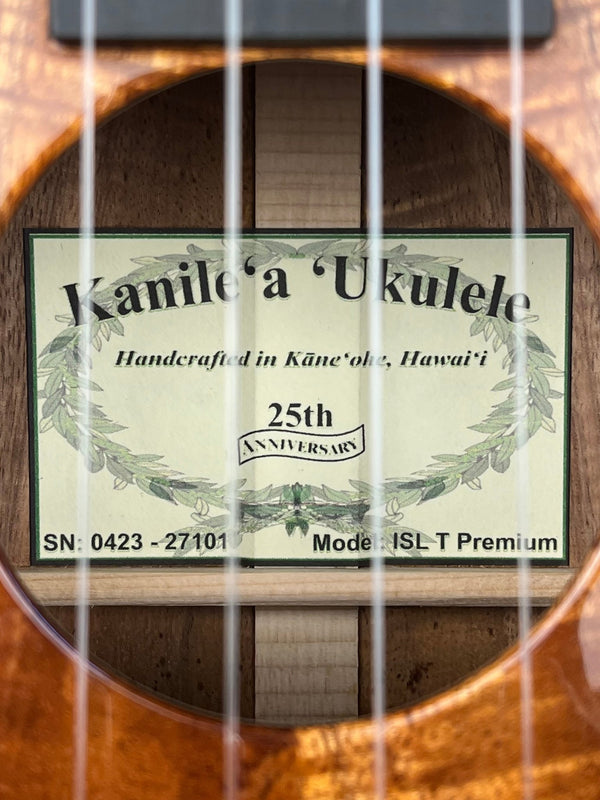 Kanilea Hawaiian Islands Tenor Ukulele Premium Koa Wood ISL-T - Island Bazaar Ukes