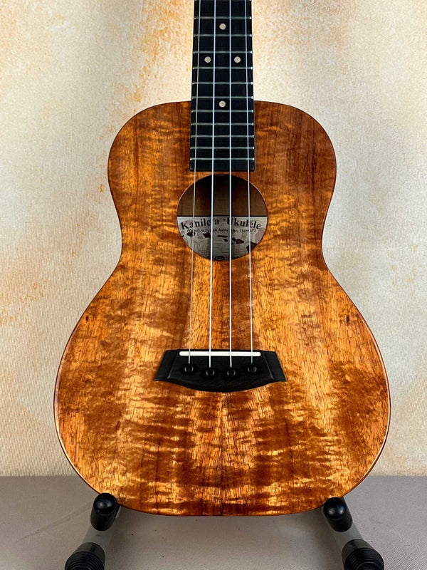 Kanile'a Hawaiian Premium Tenor Ukulele Curly Koa KCS-T-PREM - Island Bazaar Ukes