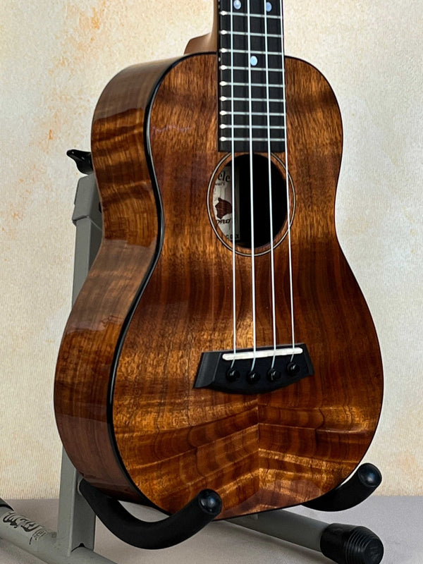 Kanilea K-2 Deluxe Concert Ukulele Koa Body Ebony Fingerboard & Case - Island Bazaar Ukes