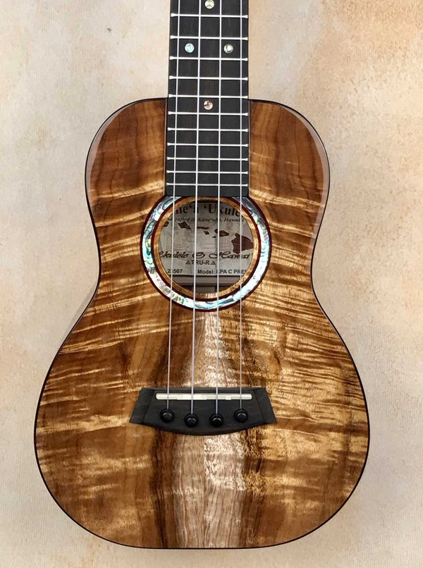 Kanilea KPA-C PREM Concert Ukulele Curly Hawaiian Premium Koa w/ Case - Island Bazaar Ukes