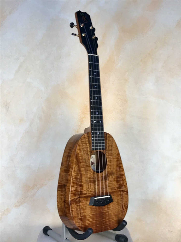 Kanile'a Pineapple Tenor Ukulele Hawaiian Curly Koa Wood - Island Bazaar Ukes