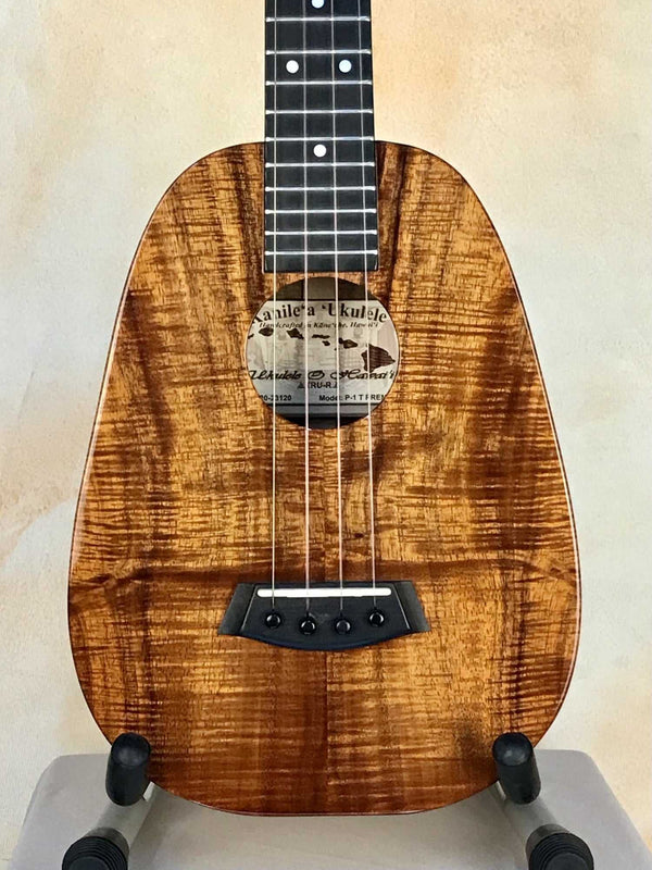 Kanile'a Pineapple Tenor Ukulele Hawaiian Curly Koa Wood - Island Bazaar Ukes