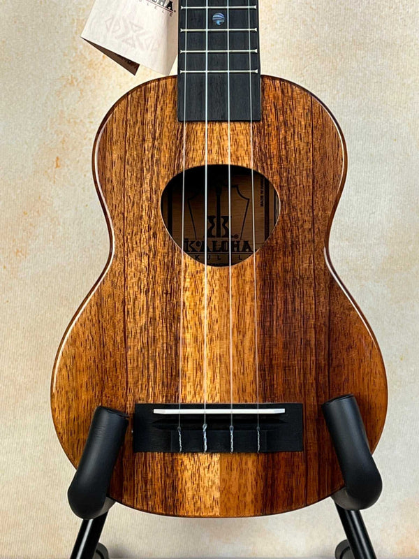 KoAloha KSM-00 Soprano Ukulele Hawaiian Koa Ebony Fretboard Paua Logo - Island Bazaar Ukes