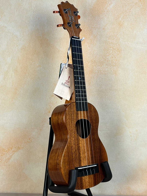 KoAloha KSM-00 Soprano Ukulele Hawaiian Koa Ebony Fretboard Paua Logo - Island Bazaar Ukes