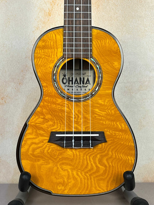 Ohana CK-150SMP Spalted Mango Concert Ukulele w/ Abalone Rosette - Island Bazaar Ukes