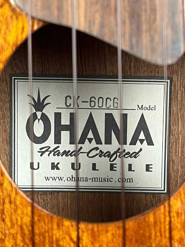 Ohana CK-60CG Mahogany Concert Ukulele with Cutaway - Island Bazaar Ukes