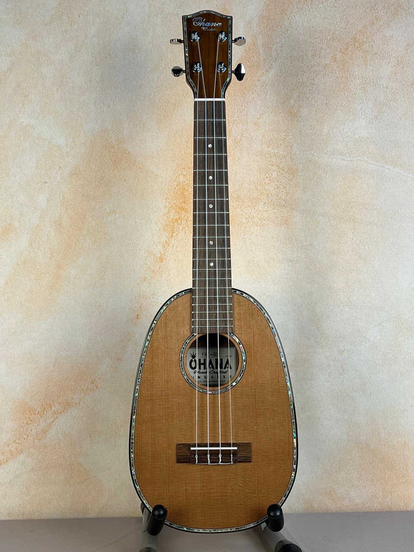 Ohana PKC-50G Solid Cedar & Mahogany Pineapple Concert Ukulele - Island Bazaar Ukes