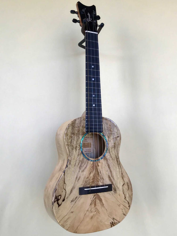 Romero Creations Grand Tenor Ukulele Spalted Maple Ukulele with Case - Island Bazaar Ukes