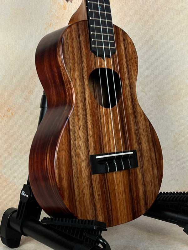 Stunning KoAloha KCM-10RP Concert Uke Royal Pikake Satin-Finish Koa - Island Bazaar Ukes