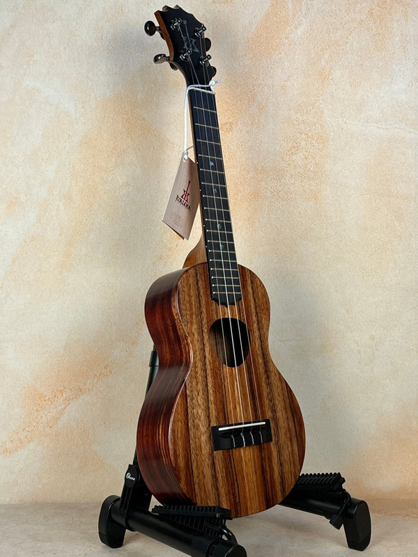 Stunning KoAloha KCM-10RP Concert Uke Royal Pikake Satin-Finish Koa - Island Bazaar Ukes